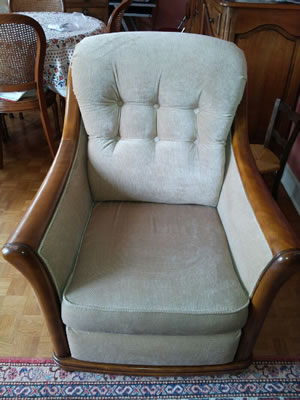 restauration fauteuil par Tapissier Depasse restauration fauteuil par Tapissier Depasse